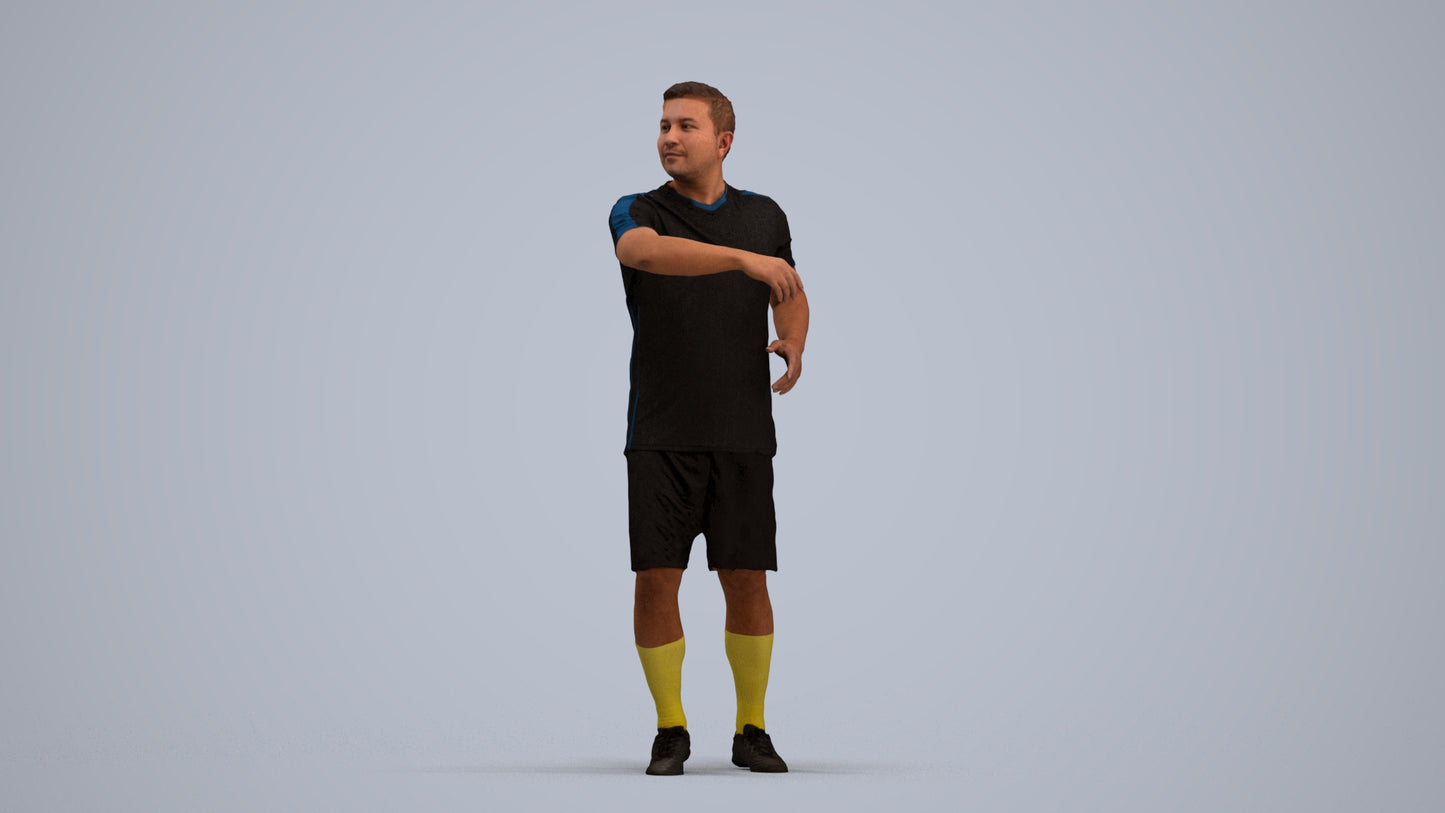 photogrammetry 3D man sport, realistic human model archviz FBX, standing pose render