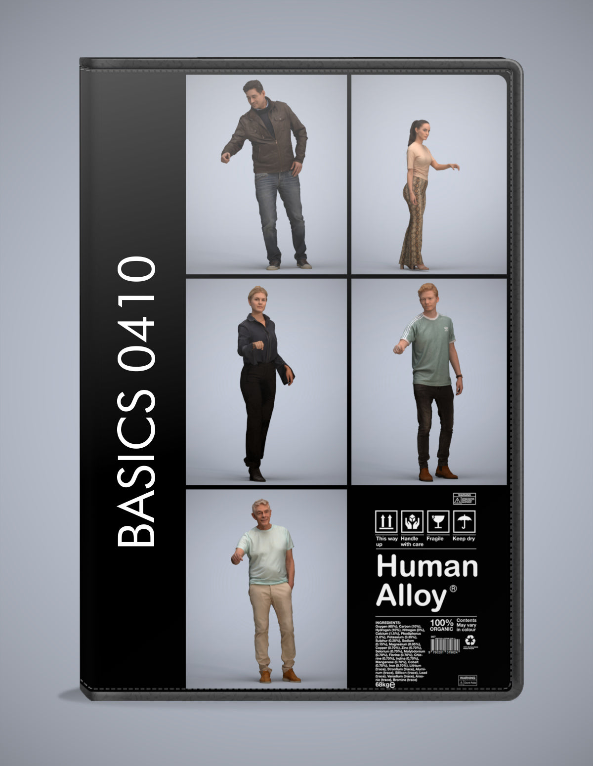 realistic 3D people door set, 5 render-ready models for V-Ray and Corona