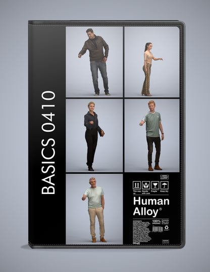 realistic 3D people door set, 5 render-ready models for V-Ray and Corona