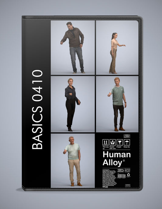 realistic 3D people door set, 5 render-ready models for V-Ray and Corona