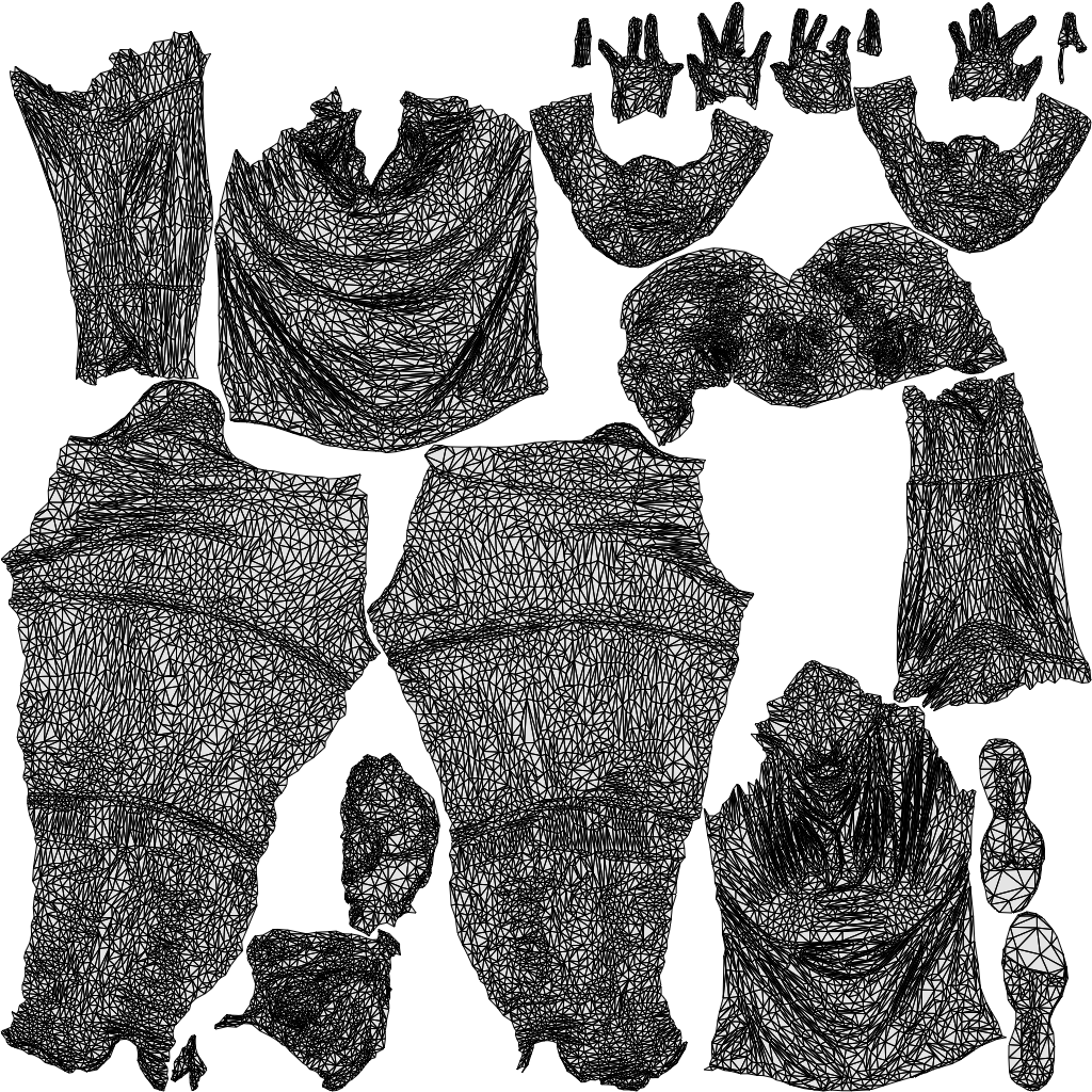 3D scanned woman sport, photorealistic archviz people for Enscape and SketchUp, wireframe top-down view