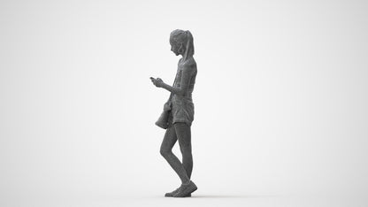 photogrammetry 3D woman casual standing, realistic human model archviz FBX, square thumbnail