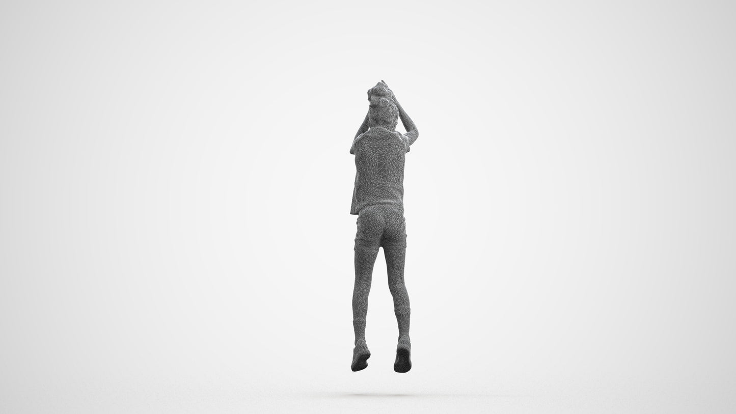 realistic 3D human girl casual kids, archviz people FBX OBJ for Blender, wireframe front view