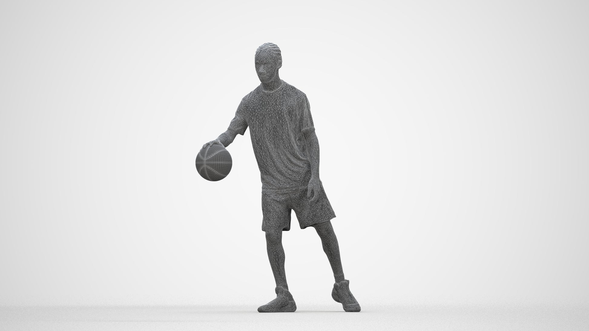 realistic 3D people boy sport kids, render-ready for V-Ray and Corona, FBX OBJ, wireframe back view