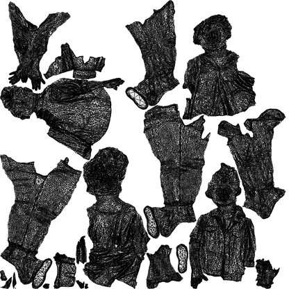 realistic 3D girl casual kids, scanned archviz people for Blender and 3ds Max, wireframe top-down view