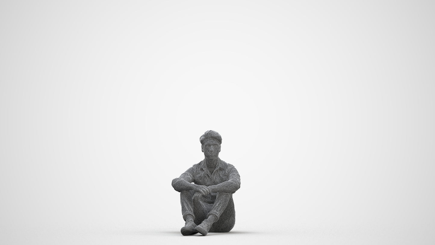 scanned 3D man casual mix, photogrammetry people for Enscape and V-Ray, three-quarter front view render