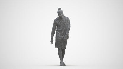 photogrammetry 3D man sport, realistic human model archviz FBX, three-quarter front view render
