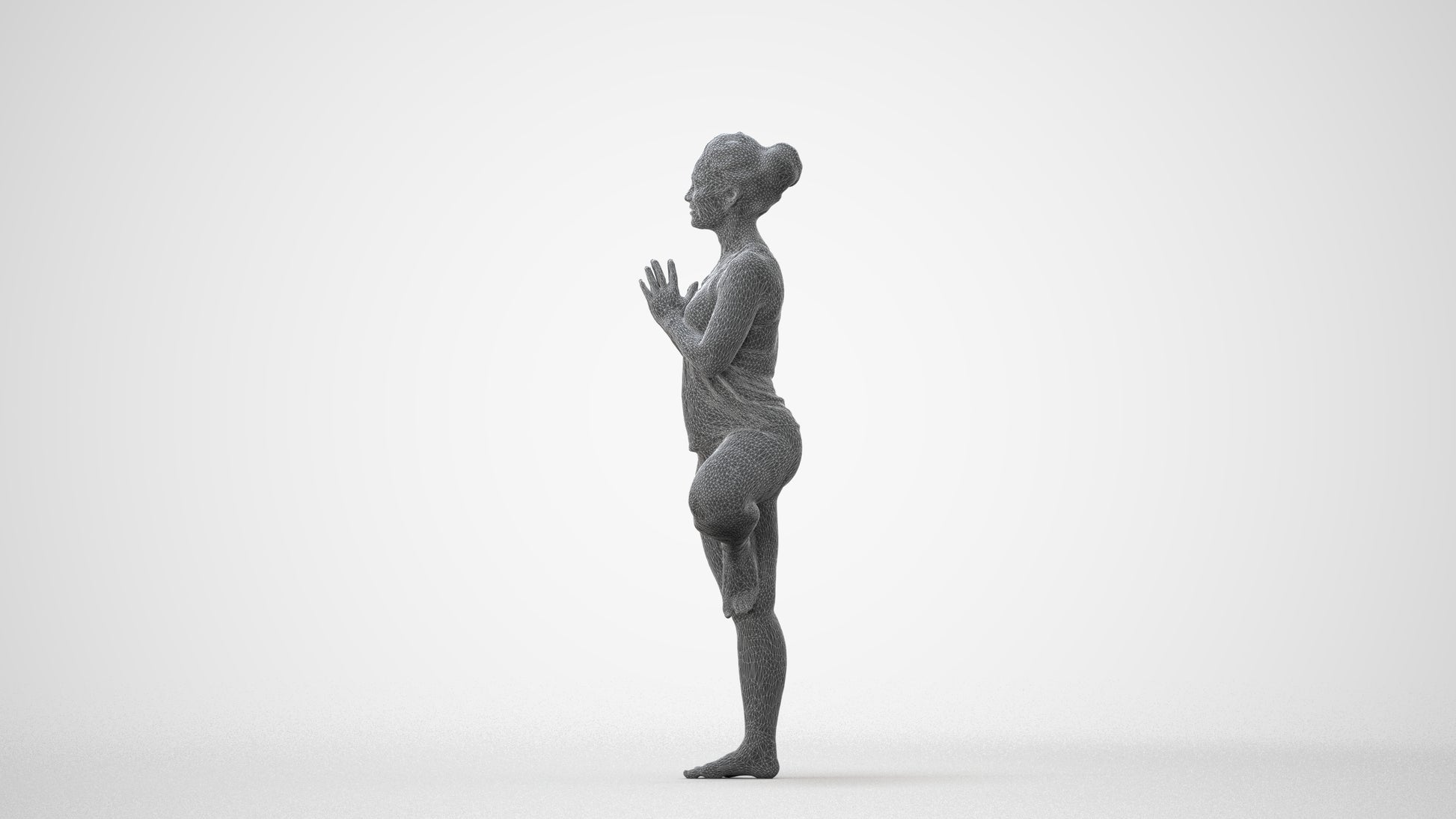 3D scanned woman sport, photorealistic archviz people for Enscape and SketchUp, square thumbnail