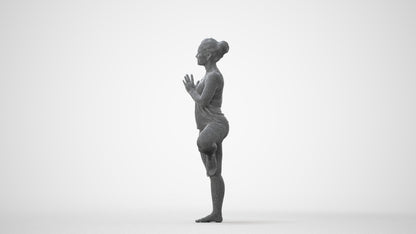 3D scanned woman sport, photorealistic archviz people for Enscape and SketchUp, square thumbnail