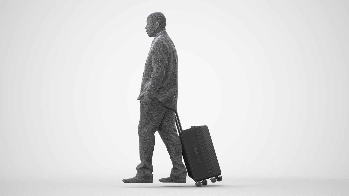 photogrammetry 3D man business, realistic human model archviz FBX, square thumbnail