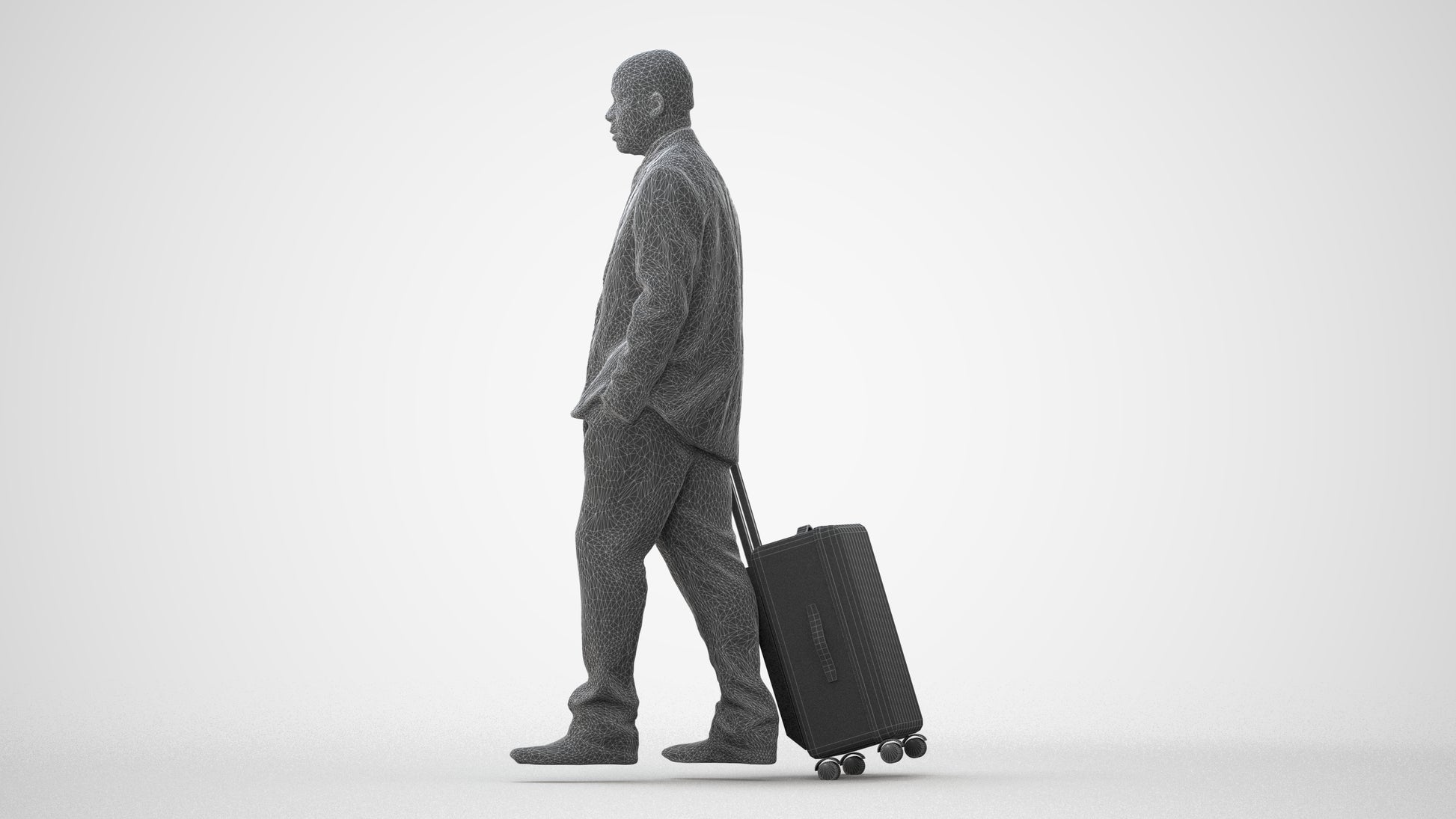 photogrammetry 3D man business, realistic human model archviz FBX, square thumbnail