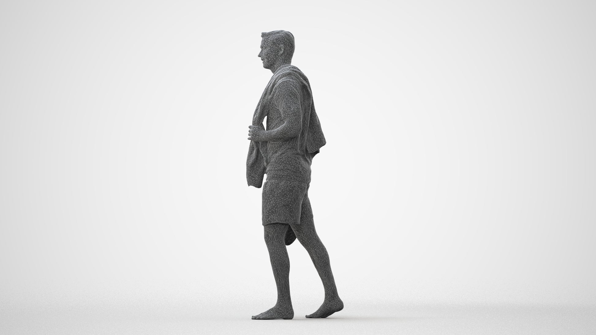 realistic 3D people man casual pool, render-ready for V-Ray and Corona, FBX OBJ, square thumbnail
