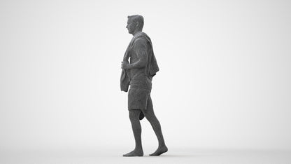 realistic 3D people man casual pool, render-ready for V-Ray and Corona, FBX OBJ, square thumbnail