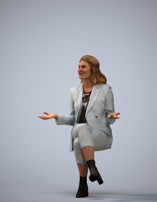 realistic 3D people woman business, render-ready for V-Ray and Corona, FBX OBJ