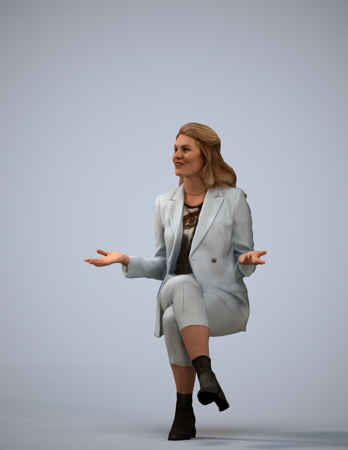 realistic 3D people woman business, render-ready for V-Ray and Corona, FBX OBJ