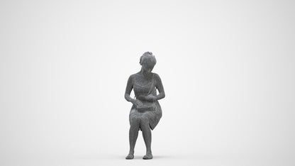 3D people model woman formal formalaffairs, scanned human for 3ds Max rendering, three-quarter front view render