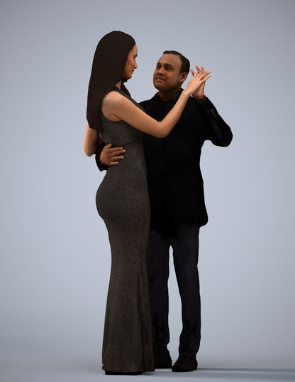 realistic 3D man formal dancing, scanned archviz people for Blender and 3ds Max