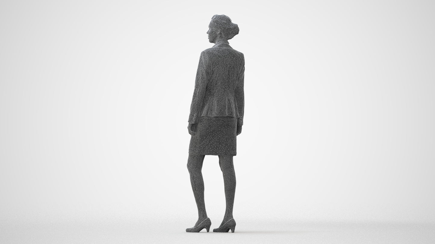 realistic 3D people woman business, render-ready for V-Ray and Corona, FBX OBJ, square thumbnail