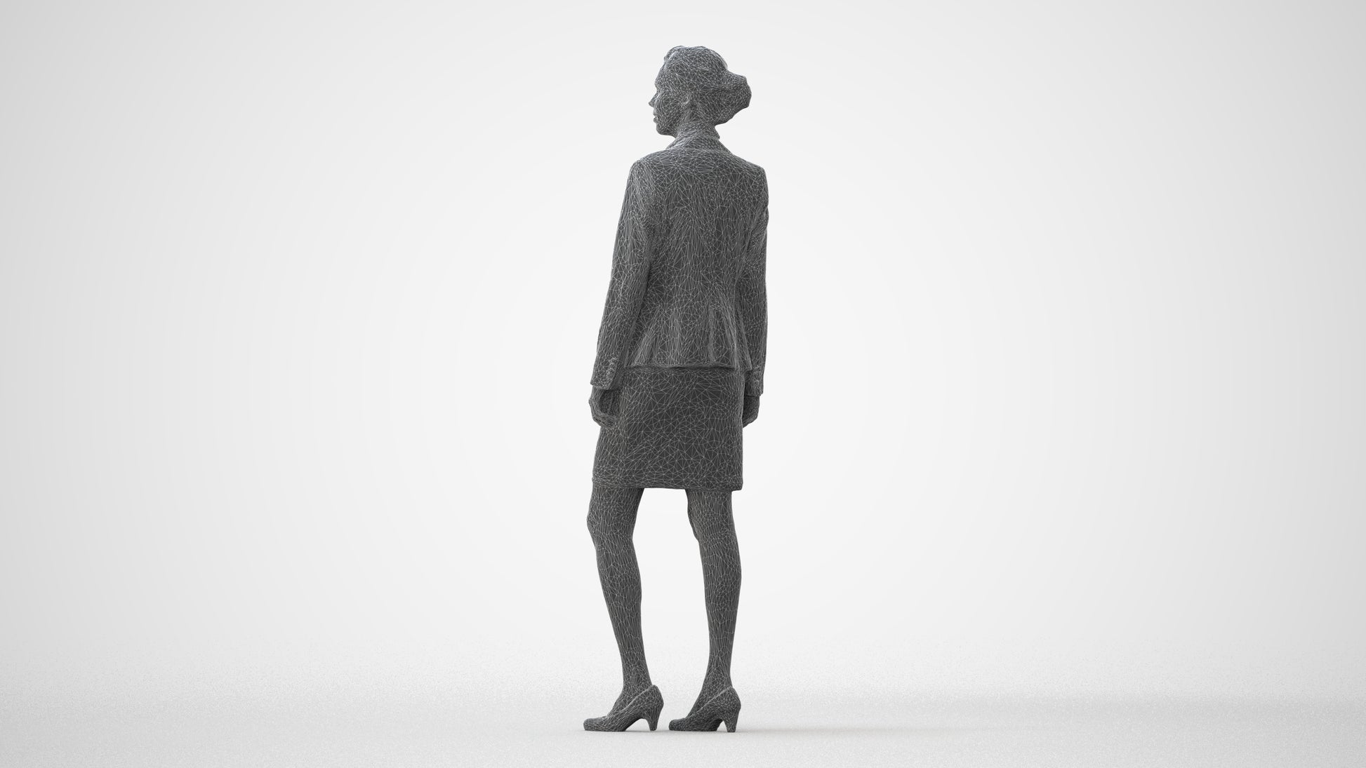 realistic 3D people woman business, render-ready for V-Ray and Corona, FBX OBJ, square thumbnail