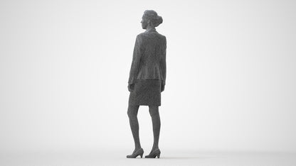realistic 3D people woman business, render-ready for V-Ray and Corona, FBX OBJ, square thumbnail