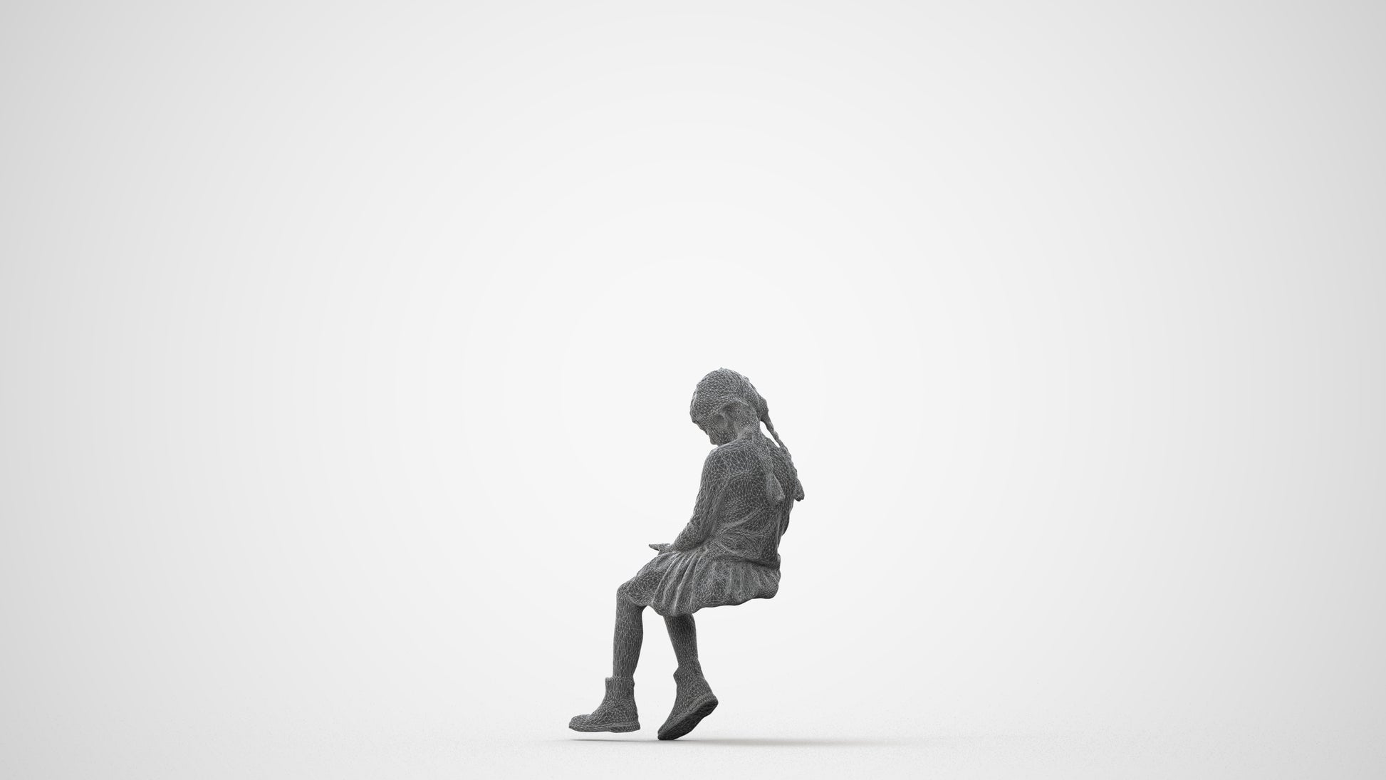realistic 3D people girl casual kids, render-ready for V-Ray and Corona, FBX OBJ, square thumbnail