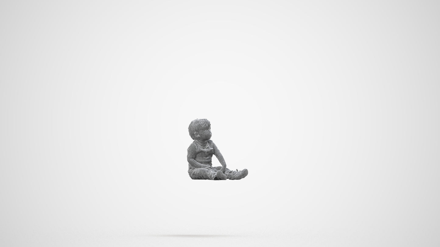 photogrammetry 3D boy casual kids, realistic human model archviz FBX, wireframe side view