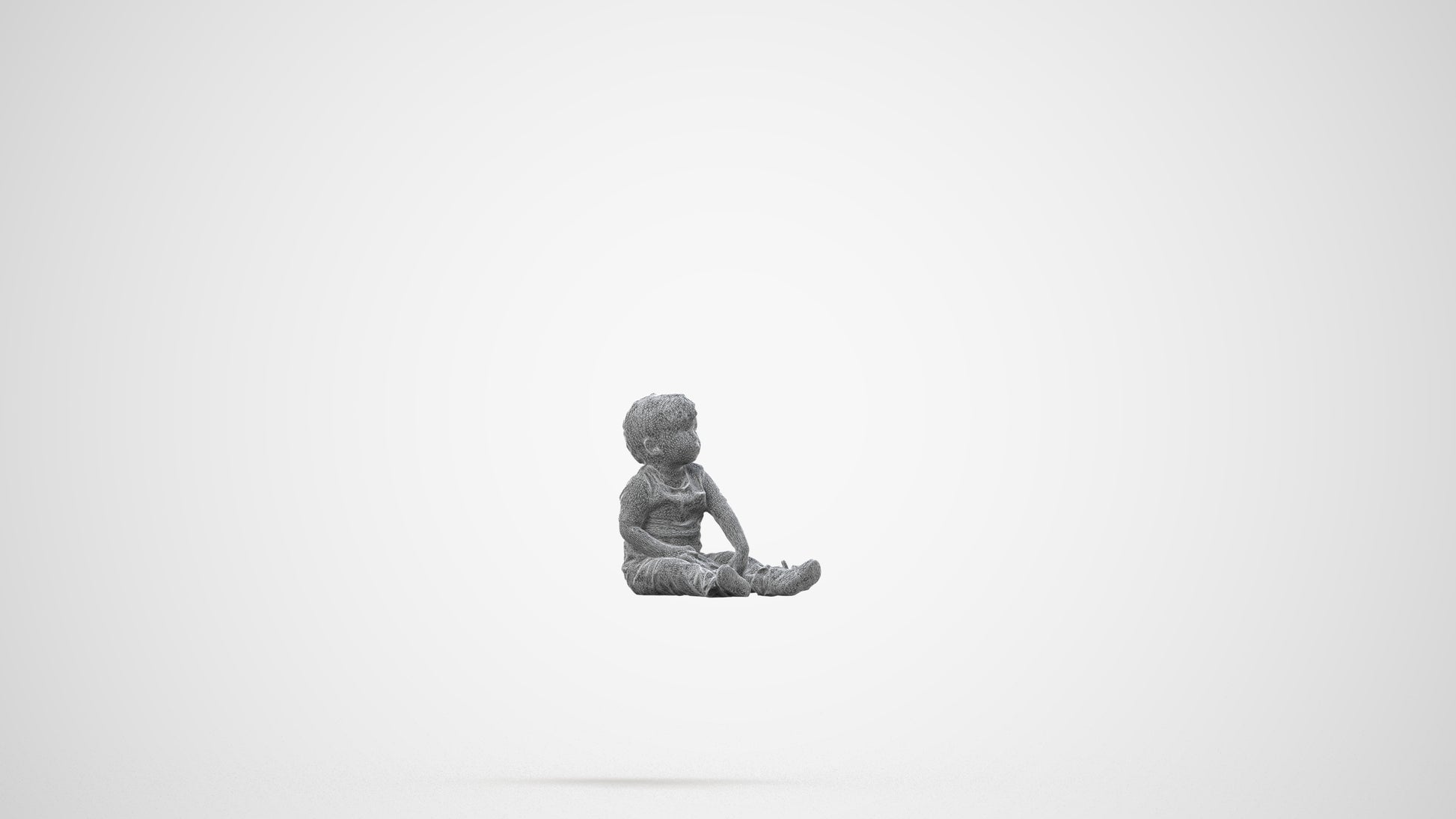 photogrammetry 3D boy casual kids, realistic human model archviz FBX, wireframe side view