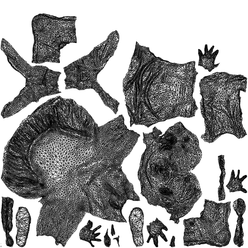 3D people model girl casual kids, scanned human for 3ds Max rendering, wireframe top-down view