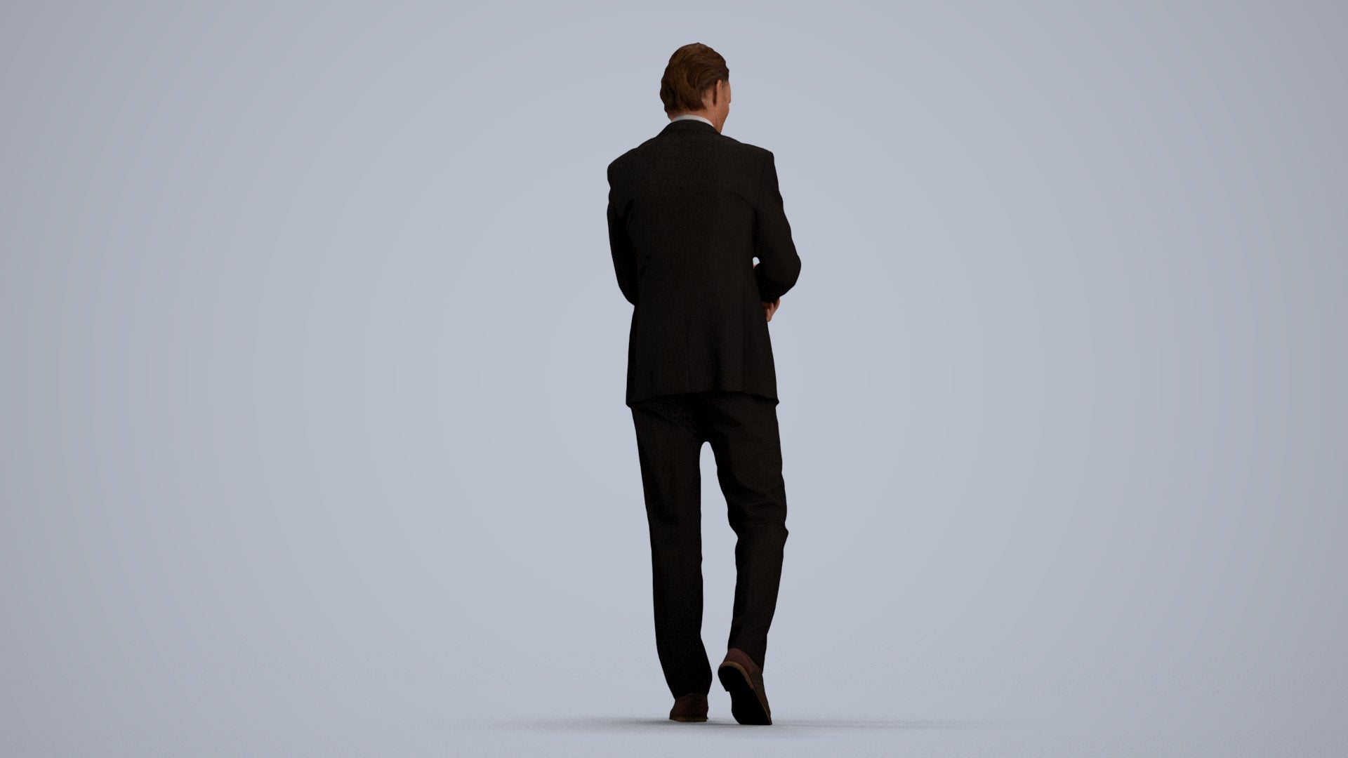 photogrammetry 3D man business, realistic human model archviz FBX, front view render