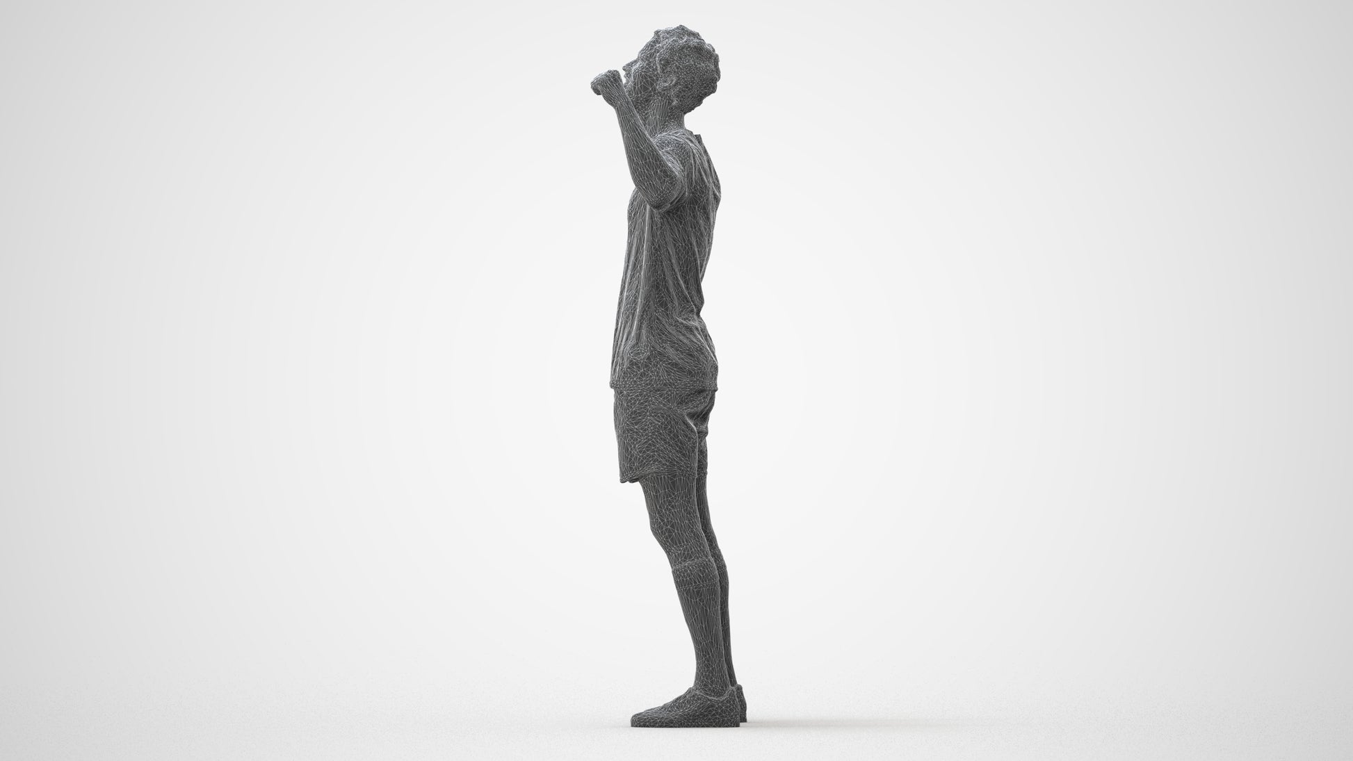 scanned 3D man sport, photogrammetry people for Enscape and V-Ray, square thumbnail