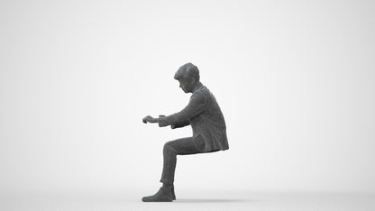 scanned 3D man business, photogrammetry people for Enscape and V-Ray, square thumbnail
