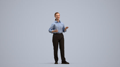 realistic 3D people girl kids, render-ready for V-Ray and Corona, FBX OBJ, standing pose render