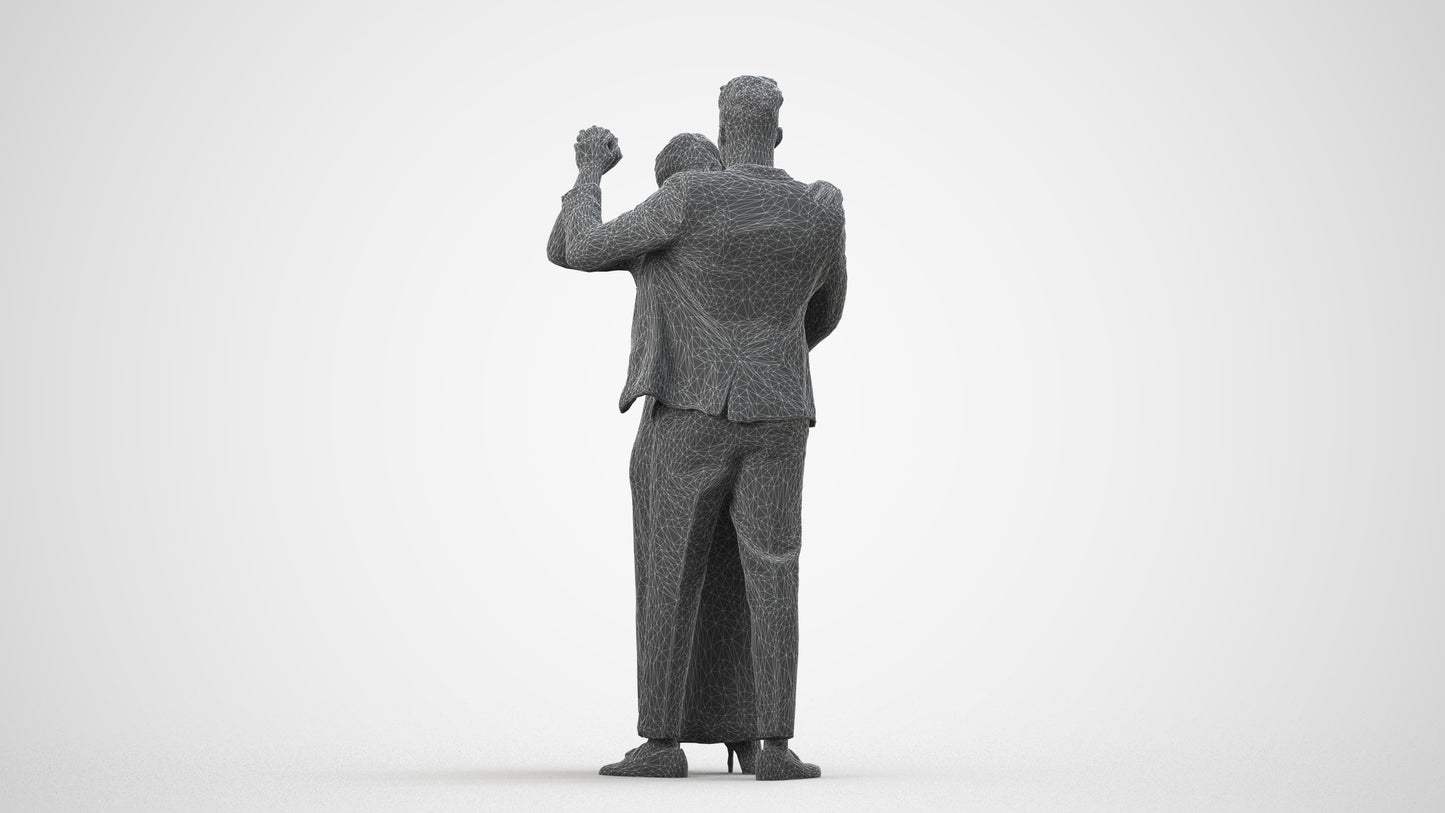 realistic 3D human woman formal kids, archviz people FBX OBJ for Blender, wireframe side view