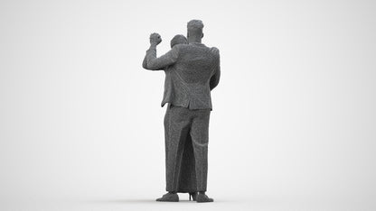 realistic 3D human woman formal kids, archviz people FBX OBJ for Blender, wireframe side view