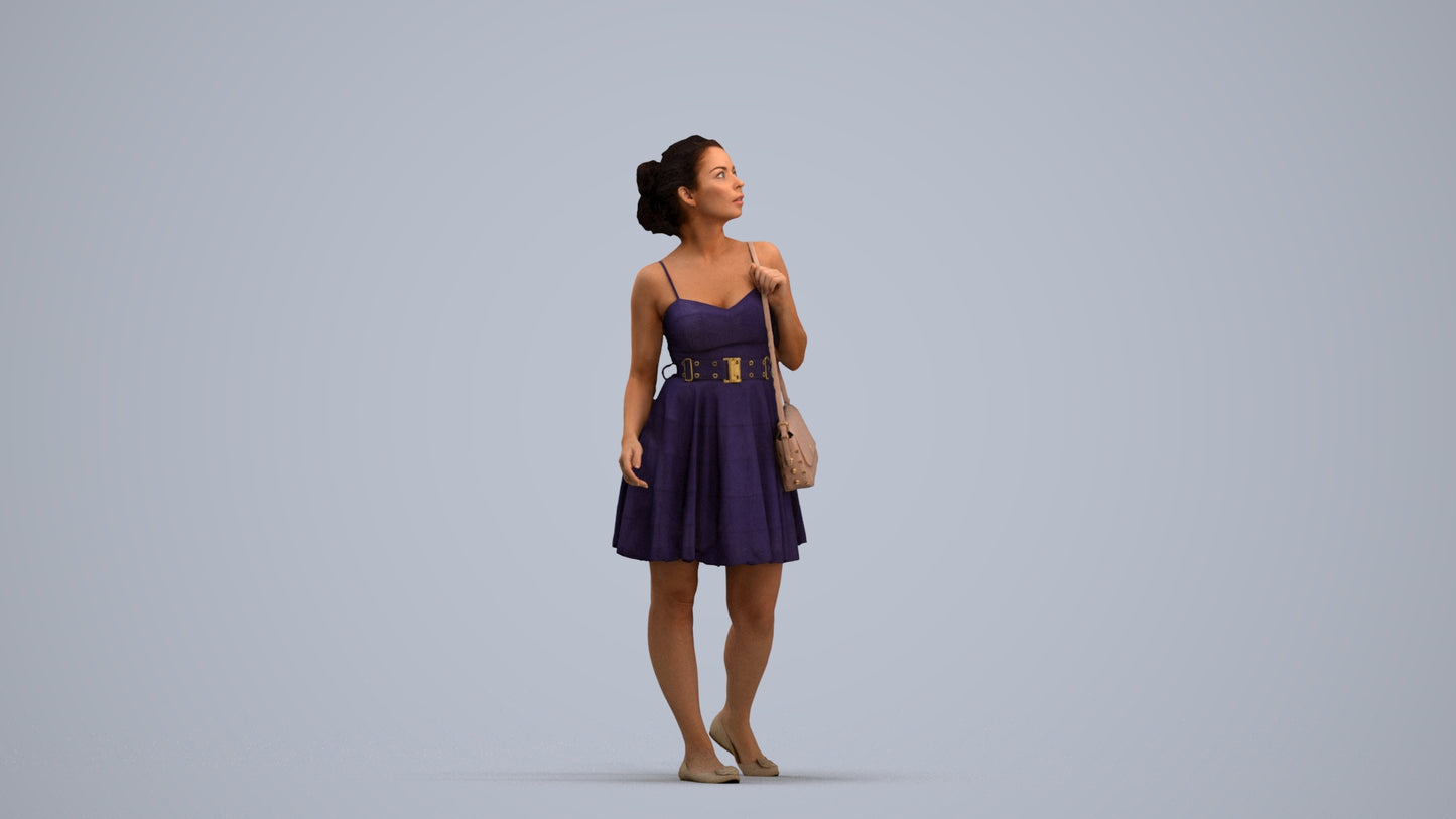 realistic 3D woman formal formalaffairs, scanned archviz people for Blender and 3ds Max, standing pose render