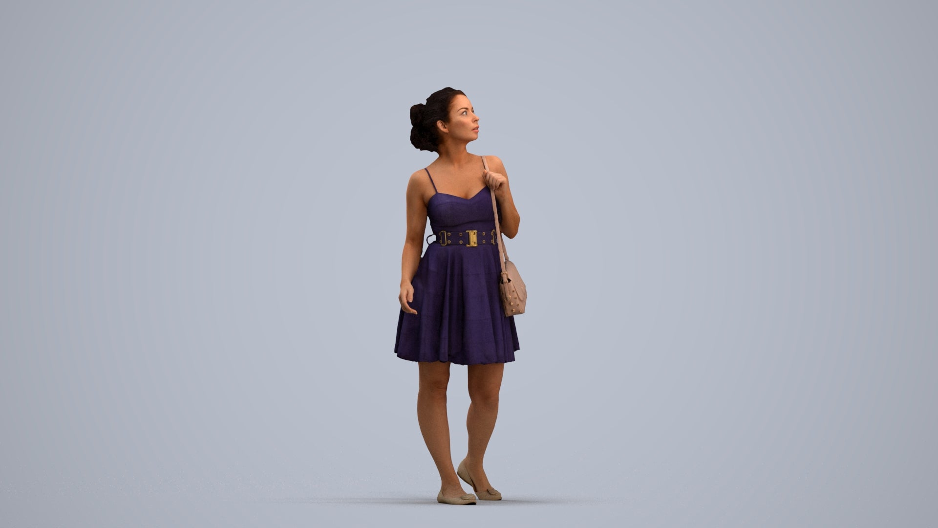 realistic 3D woman formal formalaffairs, scanned archviz people for Blender and 3ds Max, standing pose render