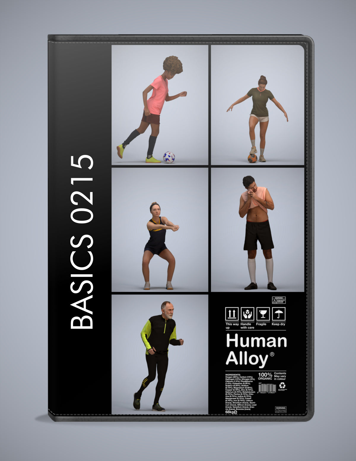 realistic 3D humans sport pack, 5 archviz people FBX OBJ for Blender