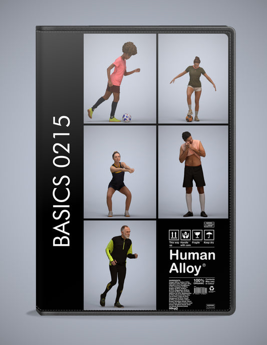 realistic 3D humans sport pack, 5 archviz people FBX OBJ for Blender