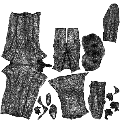 3D scanned woman standing business, photorealistic archviz people for Enscape and SketchUp, wireframe top-down view