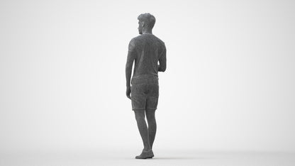 realistic 3D human man casual standing, archviz people FBX OBJ for Blender, square thumbnail