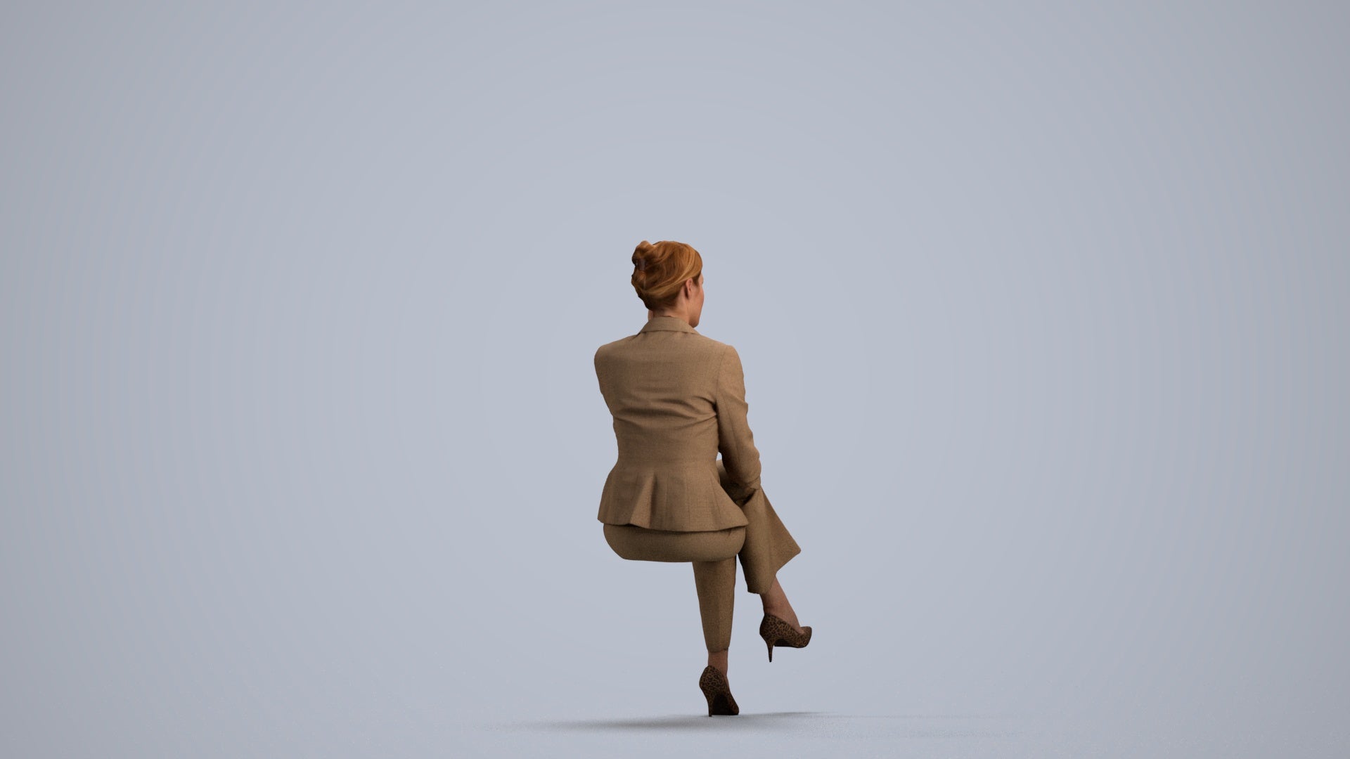 realistic 3D human man casual mix, archviz people FBX OBJ for Blender, front view render