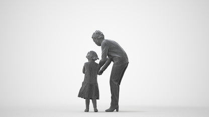 3D people model girl kids, scanned human for 3ds Max rendering, square thumbnail