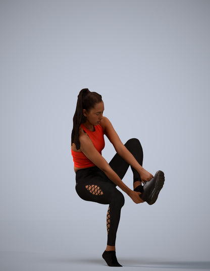 realistic 3D human woman sport, archviz people FBX OBJ for Blender