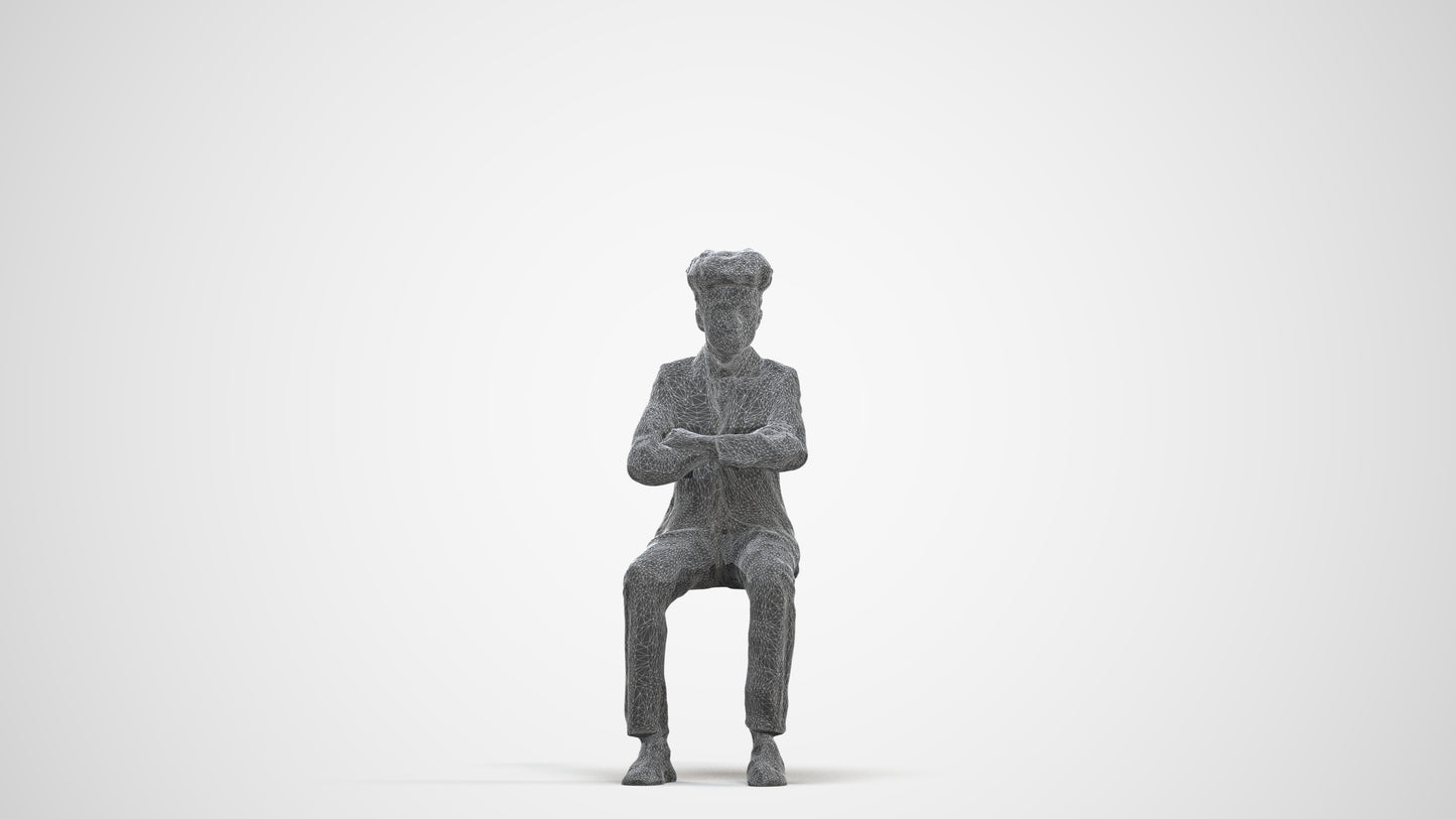 3D people model boy kids, scanned human for 3ds Max rendering, three-quarter front view render