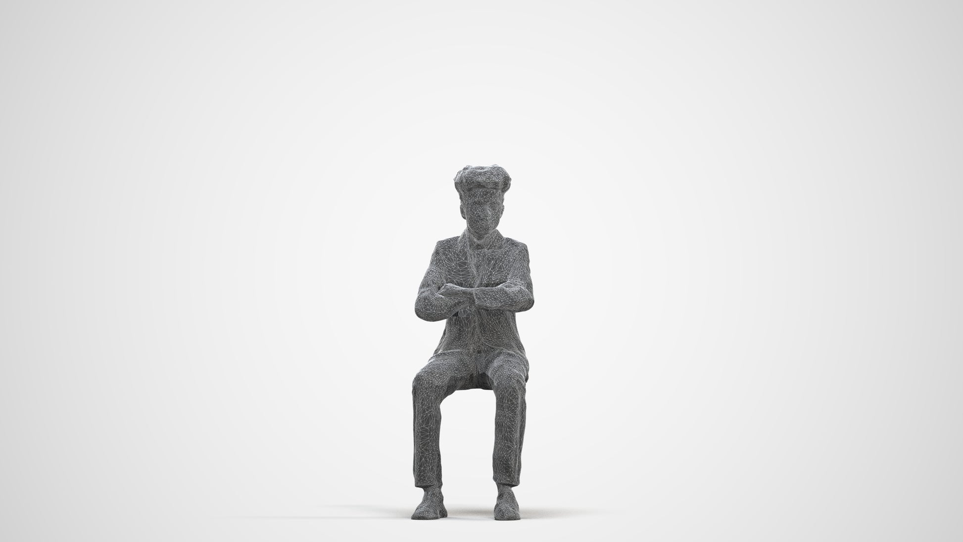 3D people model boy kids, scanned human for 3ds Max rendering, three-quarter front view render