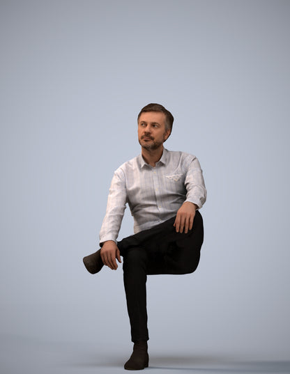 photogrammetry 3D man business, realistic human model archviz FBX