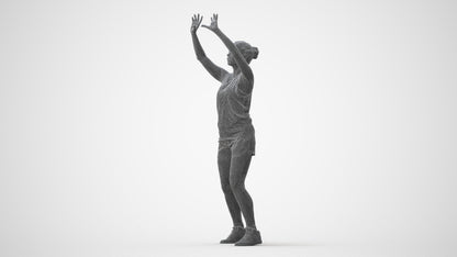 realistic 3D woman sport, scanned archviz people for Blender and 3ds Max, square thumbnail