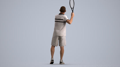 3D scanned man sport, photorealistic archviz people for Enscape and SketchUp, front view render