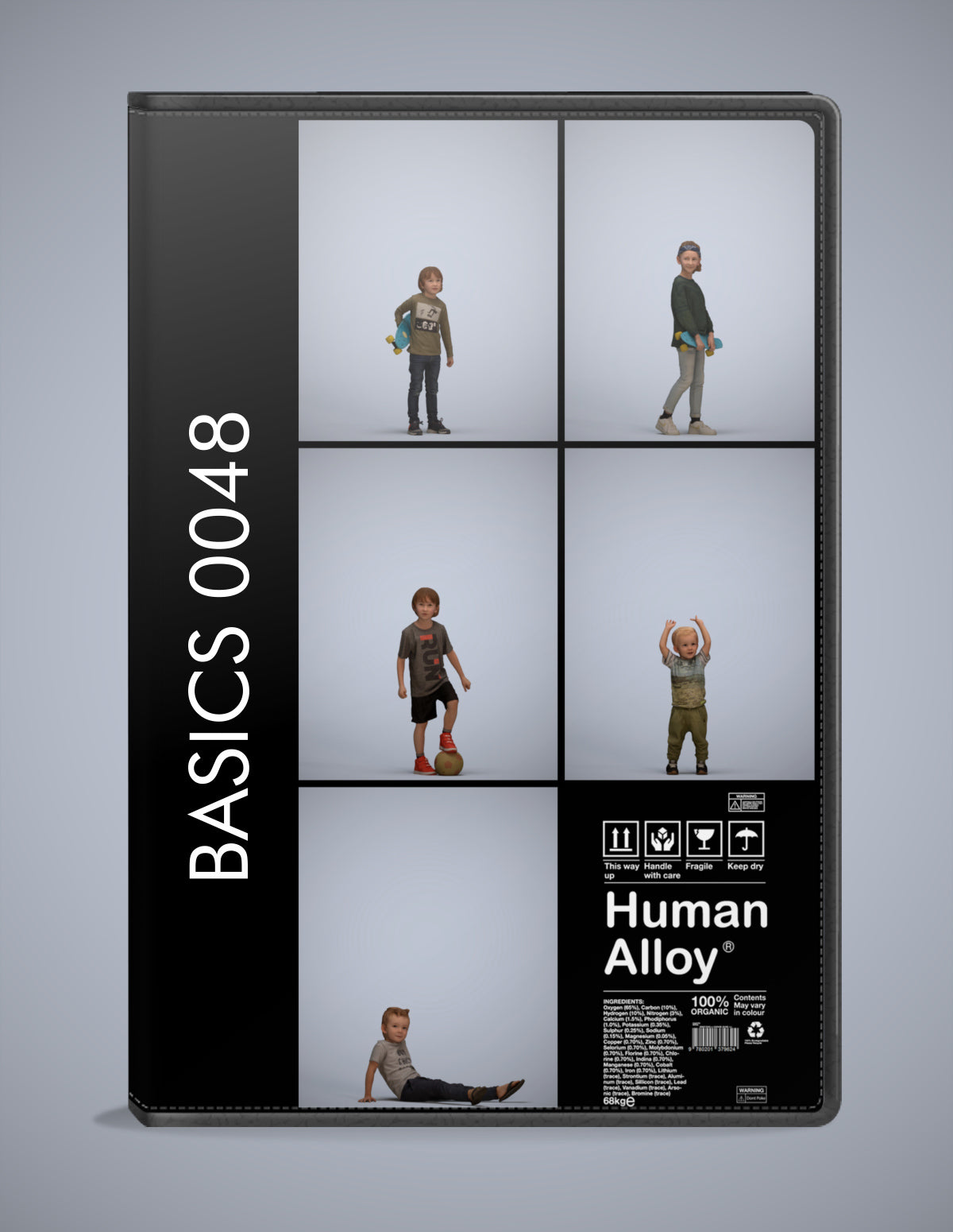 3D human models kids bundle, 6 photogrammetry scanned people for archviz