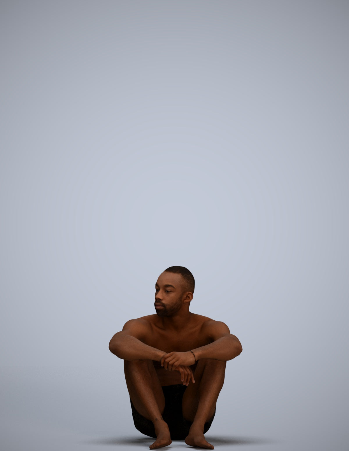 photogrammetry 3D man pool, realistic human model archviz FBX